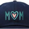 imageDALIX Embroidered Heart Mom Cotton Dad Hat Women GiftNavy Blue