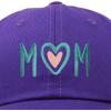 imageDALIX Embroidered Heart Mom Cotton Dad Hat Women GiftPurple