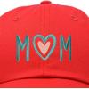 imageDALIX Embroidered Heart Mom Cotton Dad Hat Women GiftRed