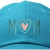 imageDALIX Embroidered Heart Mom Cotton Dad Hat Women GiftTeal