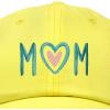 imageDALIX Embroidered Heart Mom Cotton Dad Hat Women GiftYellow