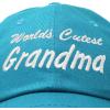 imageDALIX Worlds Cutest Grandma Hat Gift Embroidered Cotton CapTeal