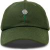 imageDALIX Embroidered Daisy Dad Cap Cotton Baseball Hat WomenOlive