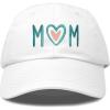 imageDALIX Embroidered Heart Mom Cotton Dad Hat Women GiftWhite