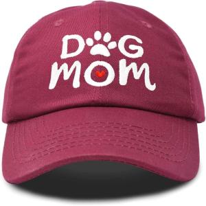 imageDALIX Dog Mom Baseball Cap Womens Hats Dad HatMaroon
