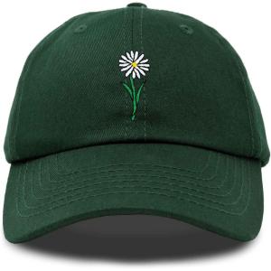 imageDALIX Embroidered Daisy Dad Cap Cotton Baseball Hat WomenDark Green