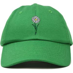 imageDALIX Embroidered Daisy Dad Cap Cotton Baseball Hat WomenKelly Green