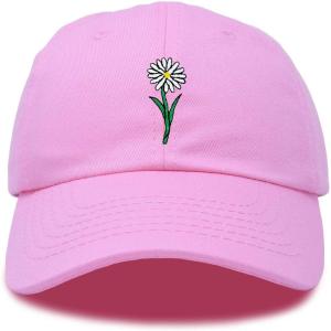 imageDALIX Embroidered Daisy Dad Cap Cotton Baseball Hat WomenLight Pink