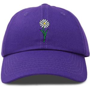 imageDALIX Embroidered Daisy Dad Cap Cotton Baseball Hat WomenPurple