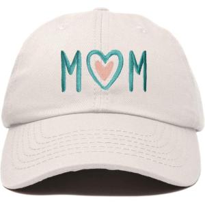 imageDALIX Embroidered Heart Mom Cotton Dad Hat Women GiftBeige