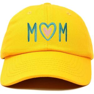 imageDALIX Embroidered Heart Mom Cotton Dad Hat Women GiftGold
