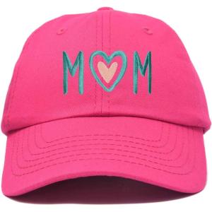 imageDALIX Embroidered Heart Mom Cotton Dad Hat Women GiftHot Pink