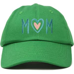 imageDALIX Embroidered Heart Mom Cotton Dad Hat Women GiftKelly Green