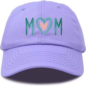 imageDALIX Embroidered Heart Mom Cotton Dad Hat Women GiftLavender