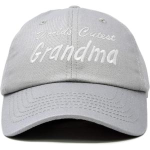 imageDALIX Worlds Cutest Grandma Hat Gift Embroidered Cotton CapGray
