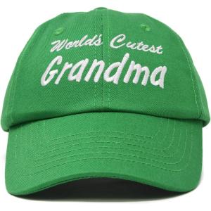 imageDALIX Worlds Cutest Grandma Hat Gift Embroidered Cotton CapKelly Green