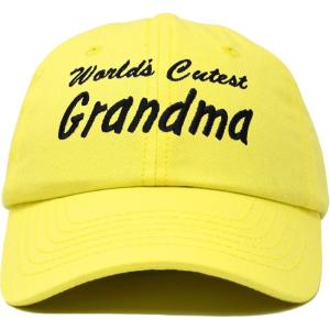 imageDALIX Worlds Cutest Grandma Hat Gift Embroidered Cotton CapMinion Yellow