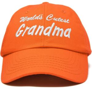 imageDALIX Worlds Cutest Grandma Hat Gift Embroidered Cotton CapOrange