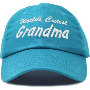 imageDALIX Worlds Cutest Grandma Hat Gift Embroidered Cotton CapTeal