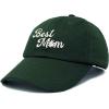 imageDALIX Embroidered Best Mom Daisy Cotton Dad Hat Women GiftDark Green