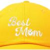 imageDALIX Embroidered Best Mom Daisy Cotton Dad Hat Women GiftGold
