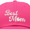 imageDALIX Embroidered Best Mom Daisy Cotton Dad Hat Women GiftHot Pink