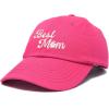 imageDALIX Embroidered Best Mom Daisy Cotton Dad Hat Women GiftHot Pink