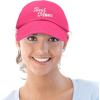 imageDALIX Embroidered Best Mom Daisy Cotton Dad Hat Women GiftHot Pink