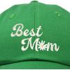 imageDALIX Embroidered Best Mom Daisy Cotton Dad Hat Women GiftKelly Green