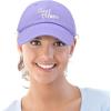 imageDALIX Embroidered Best Mom Daisy Cotton Dad Hat Women GiftLavender