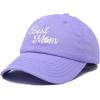 imageDALIX Embroidered Best Mom Daisy Cotton Dad Hat Women GiftLavender