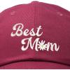 imageDALIX Embroidered Best Mom Daisy Cotton Dad Hat Women GiftMaroon
