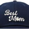 imageDALIX Embroidered Best Mom Daisy Cotton Dad Hat Women GiftNavy Blue