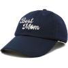 imageDALIX Embroidered Best Mom Daisy Cotton Dad Hat Women GiftNavy Blue