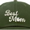 imageDALIX Embroidered Best Mom Daisy Cotton Dad Hat Women GiftOlive