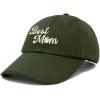imageDALIX Embroidered Best Mom Daisy Cotton Dad Hat Women GiftOlive