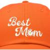 imageDALIX Embroidered Best Mom Daisy Cotton Dad Hat Women GiftOrange