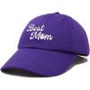 imageDALIX Embroidered Best Mom Daisy Cotton Dad Hat Women GiftPurple