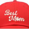 imageDALIX Embroidered Best Mom Daisy Cotton Dad Hat Women GiftRed
