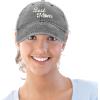 imageDALIX Embroidered Best Mom Daisy Cotton Dad Hat Women GiftWashed Black