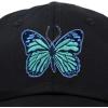 imageDALIX Exotic Blue Butterfly Hat Womens Gift Embroidered Girls CapBlack