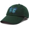imageDALIX Exotic Blue Butterfly Hat Womens Gift Embroidered Girls CapDark Green