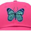 imageDALIX Exotic Blue Butterfly Hat Womens Gift Embroidered Girls CapHot Pink
