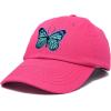 imageDALIX Exotic Blue Butterfly Hat Womens Gift Embroidered Girls CapHot Pink