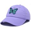 imageDALIX Exotic Blue Butterfly Hat Womens Gift Embroidered Girls CapLavender
