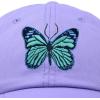 imageDALIX Exotic Blue Butterfly Hat Womens Gift Embroidered Girls CapLavender
