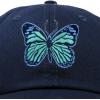 imageDALIX Exotic Blue Butterfly Hat Womens Gift Embroidered Girls CapNavy Blue