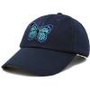 imageDALIX Exotic Blue Butterfly Hat Womens Gift Embroidered Girls CapNavy Blue