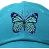imageDALIX Exotic Blue Butterfly Hat Womens Gift Embroidered Girls CapTeal