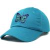 imageDALIX Exotic Blue Butterfly Hat Womens Gift Embroidered Girls CapTeal